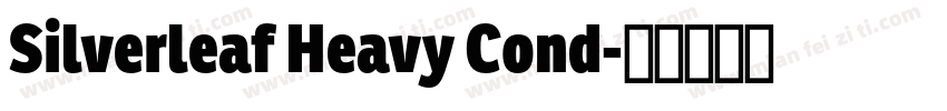 Silverleaf Heavy Cond字体转换